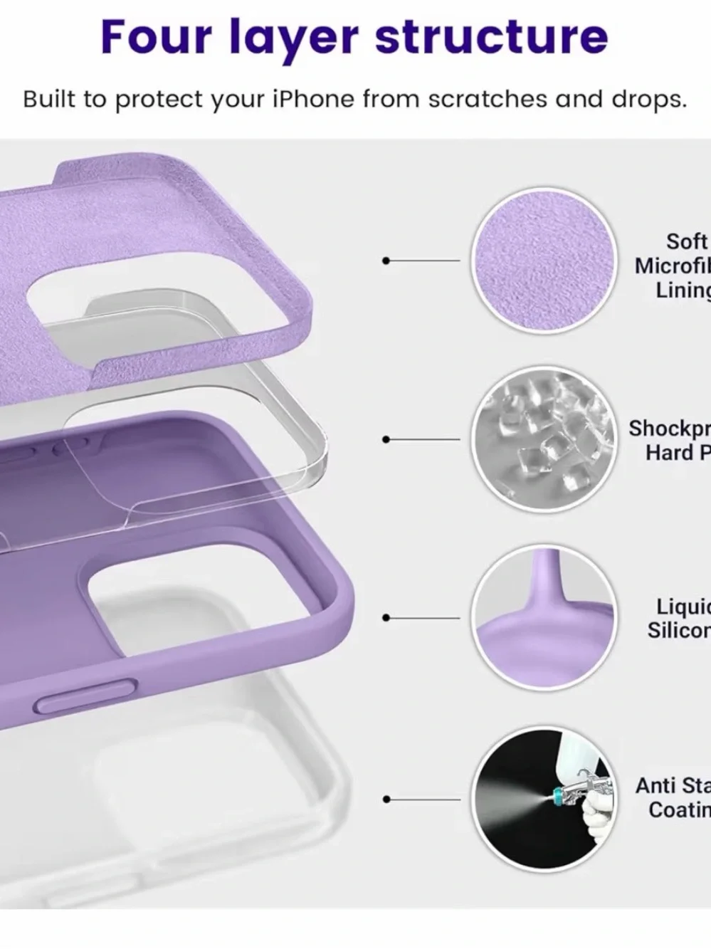 OTOFLY iPhone 15 Pro Silicone Shockproof Phone Case